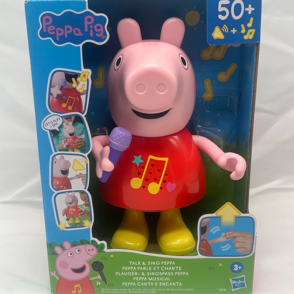 Hasbro Peppa Pig Singing Figure - Pink, Red, Yellow, Purple
